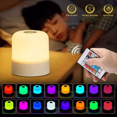 LED Touch Night Luminaire con control remoto