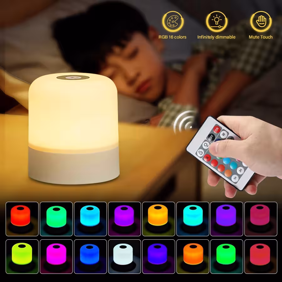 LED liečiamasis naktinis šviestuvas su nuotoliniu valdymu
