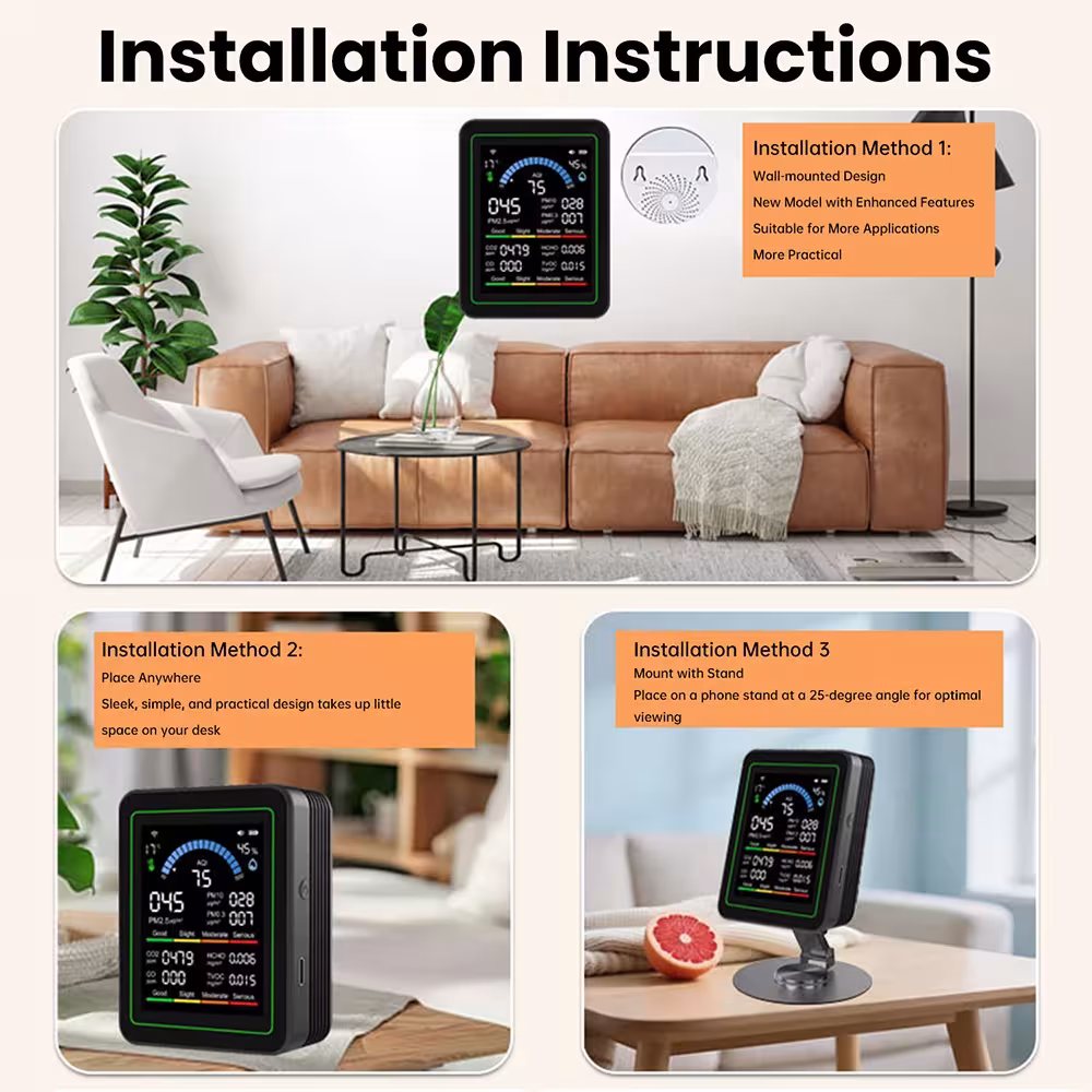medidor de calidad del aire WiFi