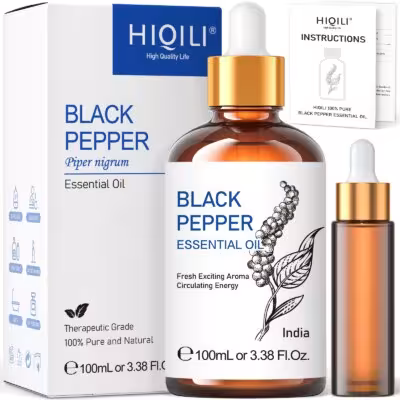 100ML HIQILI juodųjų pipirų eterinis aliejus 100% grynumas difuzoriui