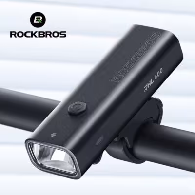 ROCKBROS dviračio priekinė LED lempa su TYPE-C įkrova 2000mAh aliumininė