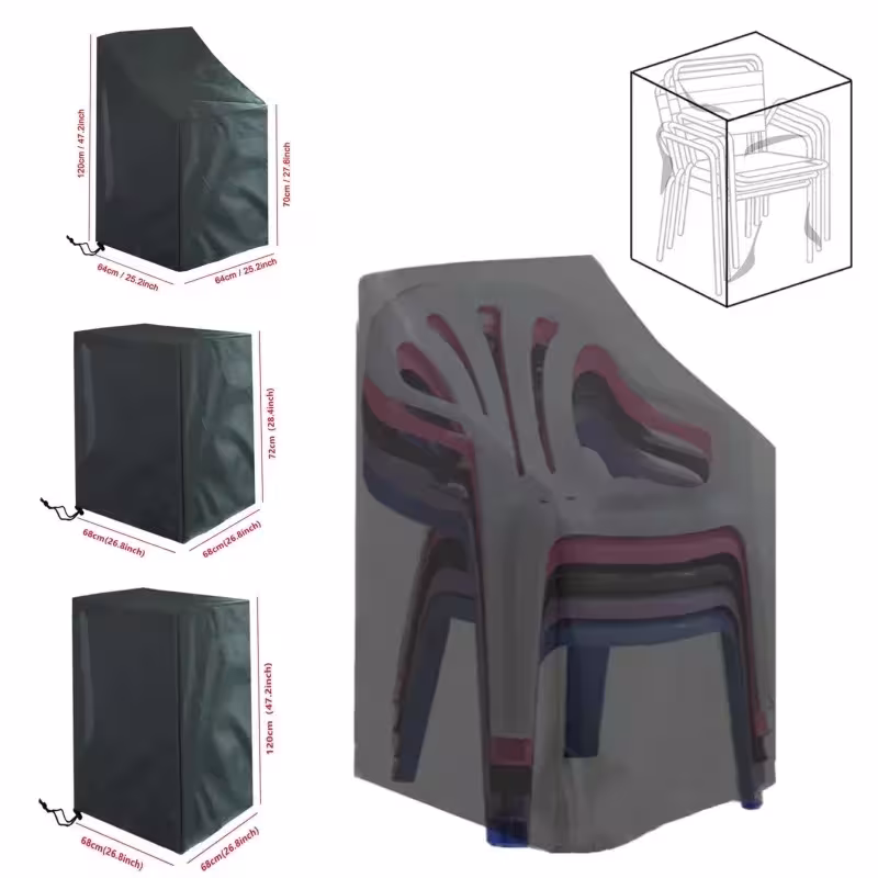 Kėdės dulkių apsaugos užvalkalas 64x64x70 cm nepermirkamas sodo baldų organizeris