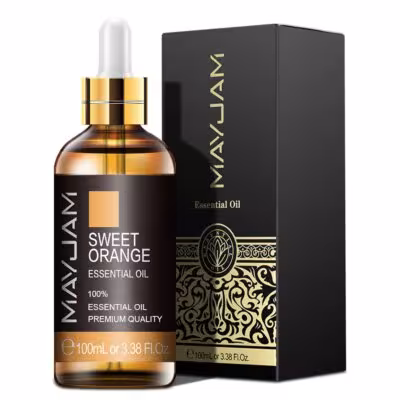 MAYJAM 100ml eterinis aliejus saldus apelsinas vanilija pačuli citronėlė ramunėlė
