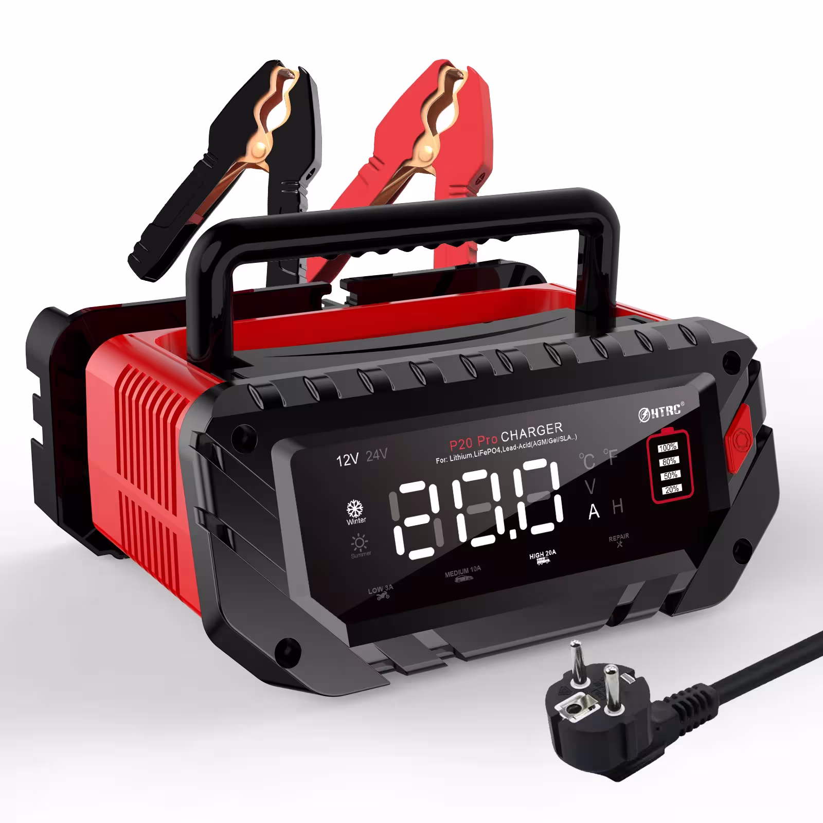 Cargador de batería de coche automático HTRC 20A Pro 12V 24V
