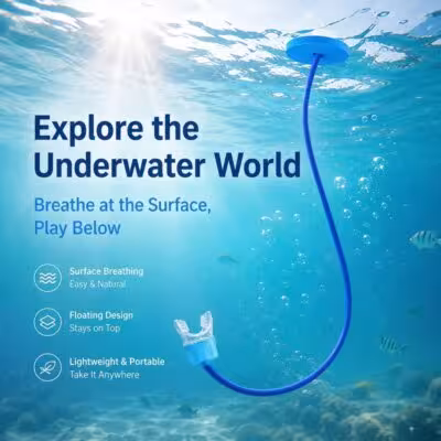 Dry-type snorkel for diving 1m 2m 4m length for adults