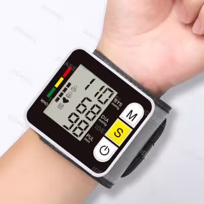 Medical Digital Wrist Blood Pressure Monitor with Heart Rate Monitor LCD Display