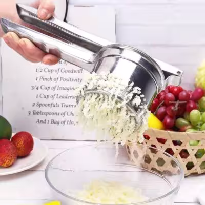 Schiacciapatate in acciaio inossidabile per verdure, carne e pesce
