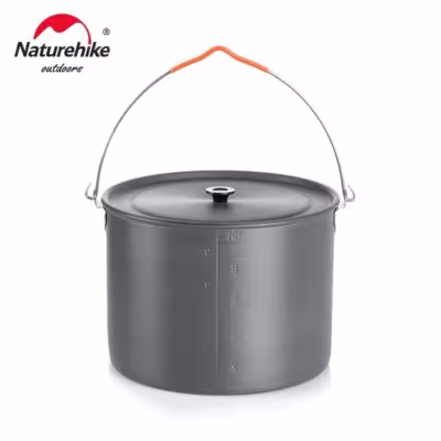 Naturehike 4L 6L 10L Garnek kempingowy wiszący aluminiowy naczynia kuchenne dla 4-8 osób