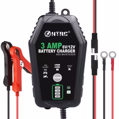 Caricabatterie intelligente HTRC 6V 12V 3000mA per batterie al litio LiFePO4