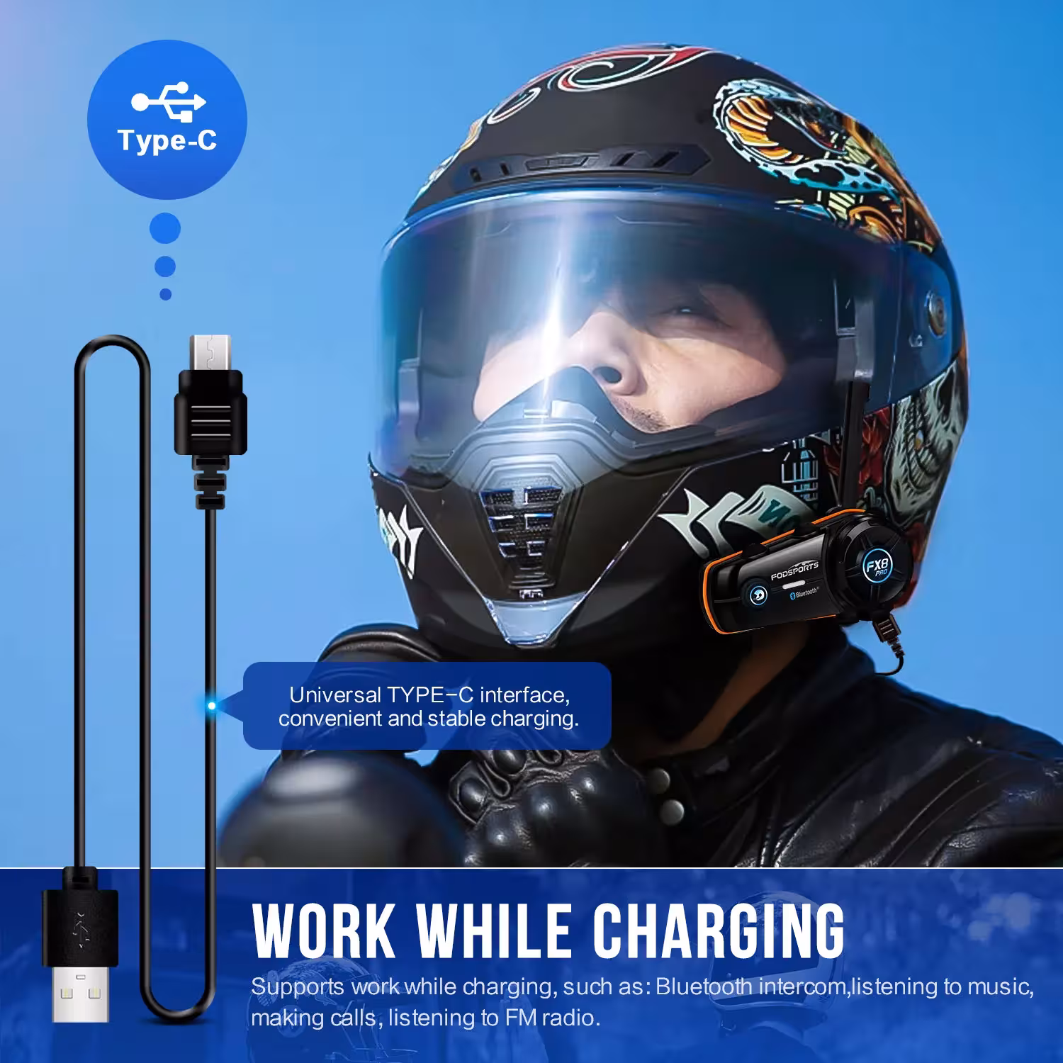 motorcycle Bluetooth helmet headset
