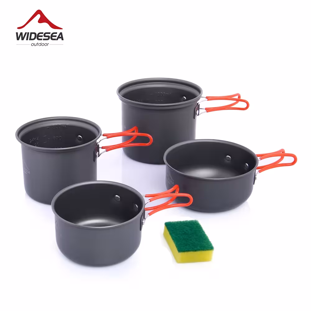 Unrivaled cookware set for travel and camping, portable