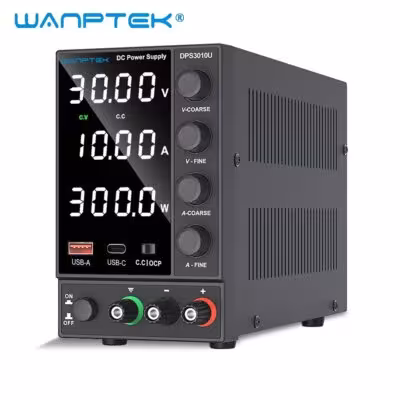Alimentatore DC regolabile Wanptek 30V 10A LED digitale da laboratorio