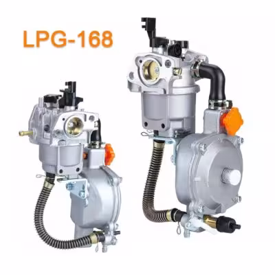 Dual fuel gas carburetor for 3kW 168F 170F generator 6.5HP