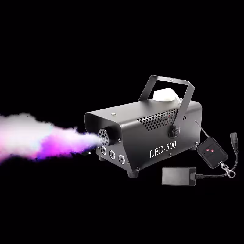 Máquina de humo LED 500W con control remoto color RGB para el escenario