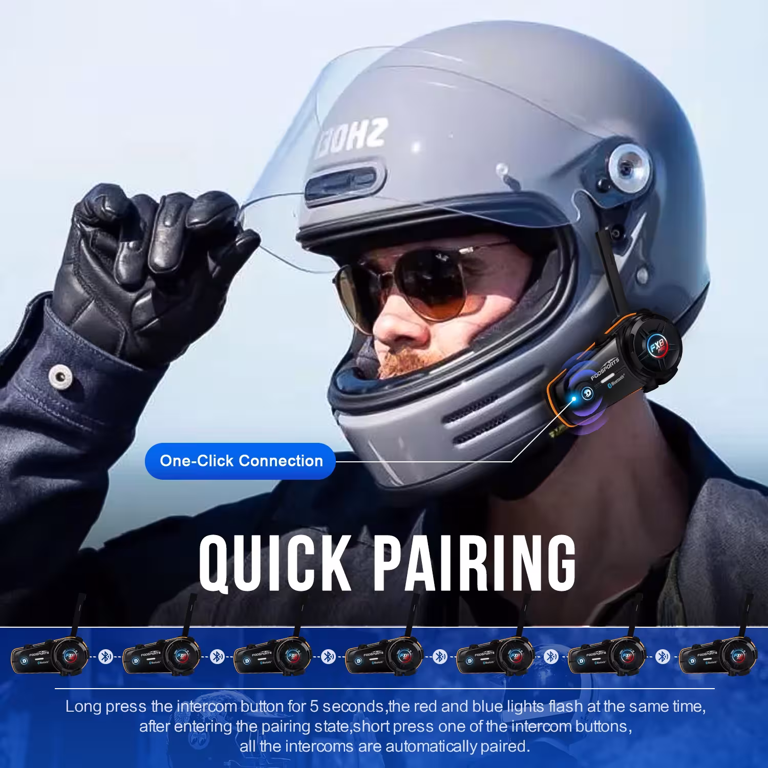 motorcycle Bluetooth helmet headset