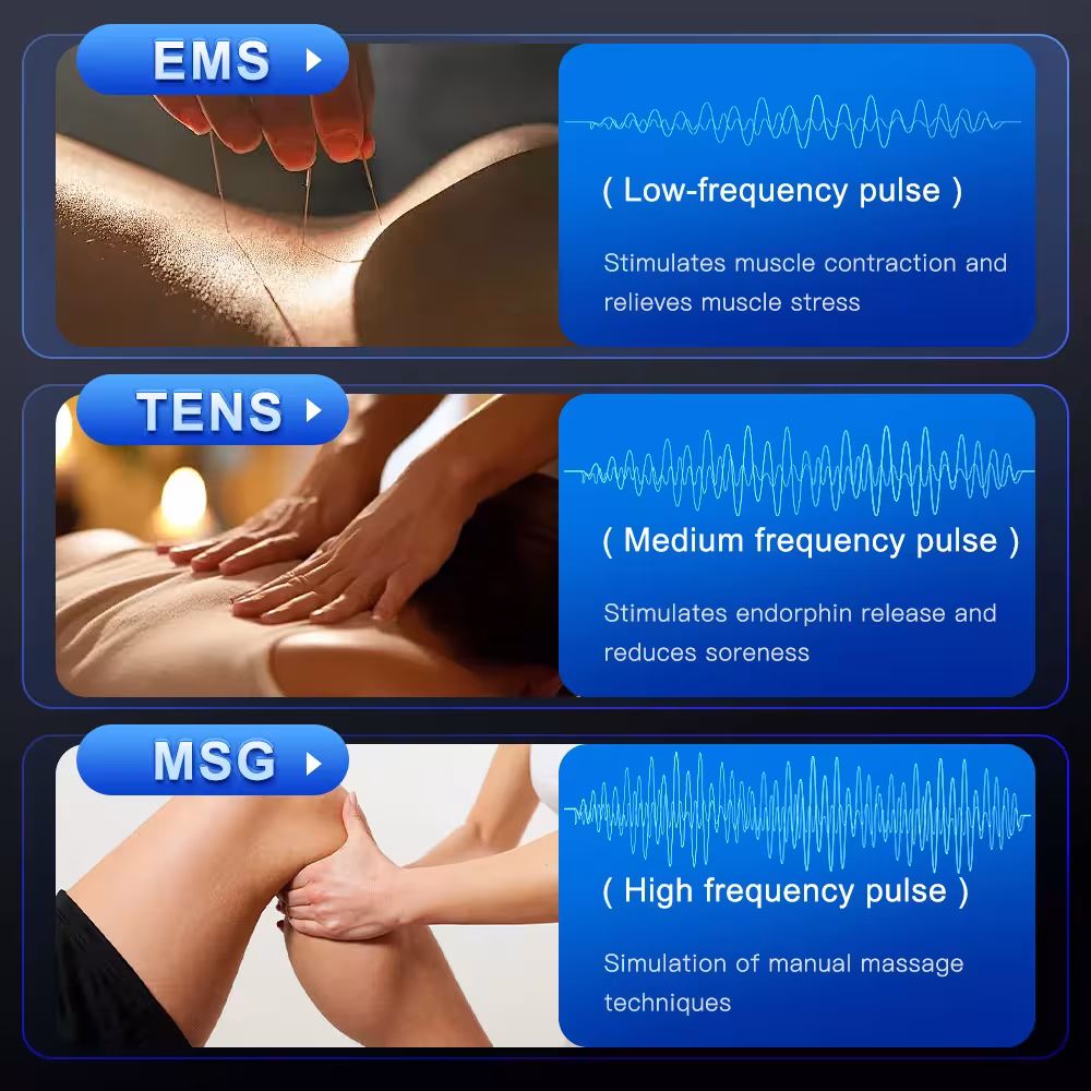 TENS EMS elektrostimuliatorius masažui