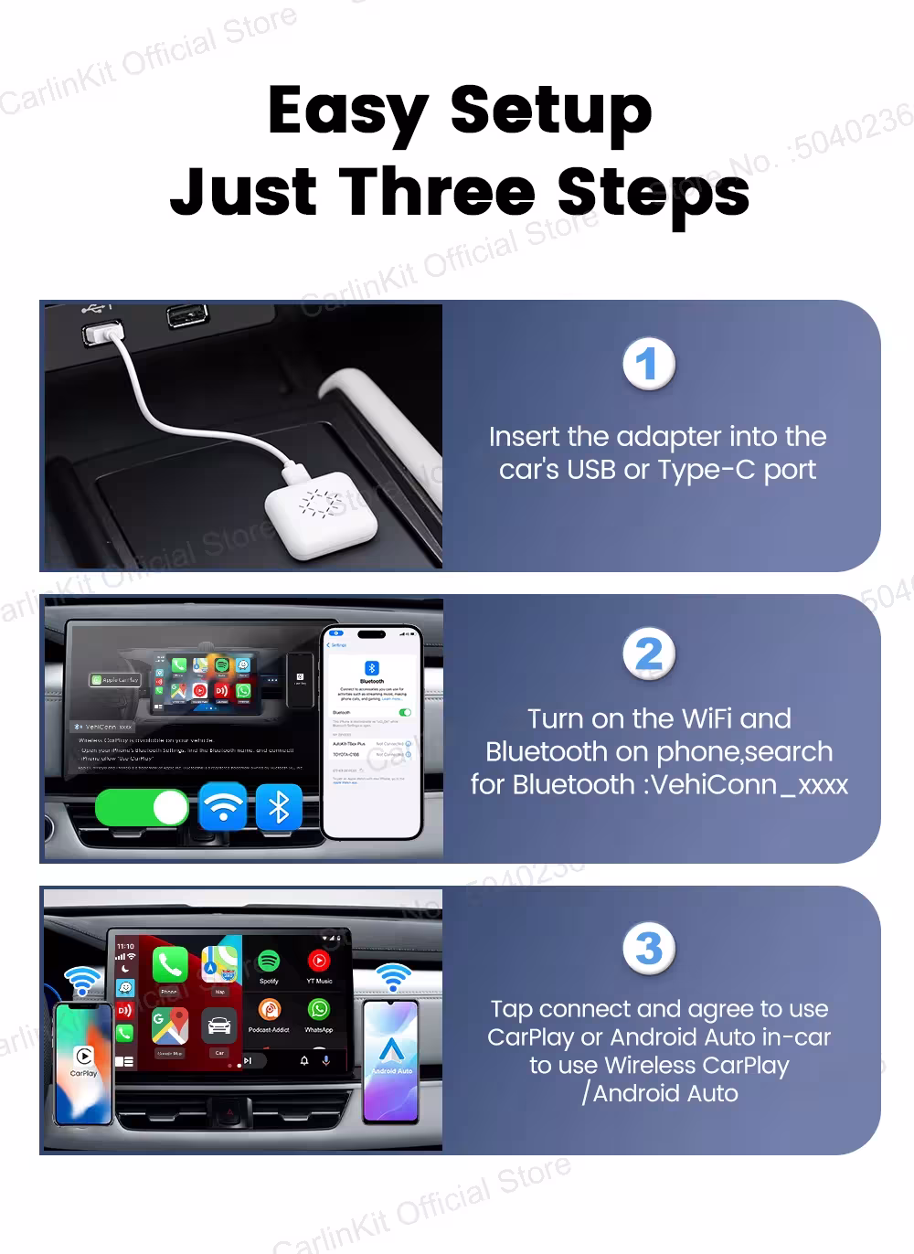 bevielė CarPlay dėžutė automobilyje