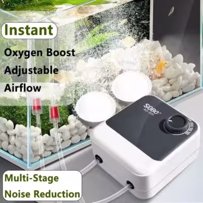 Pompe à air à oxygène pour aquarium 220V réglable et puissante