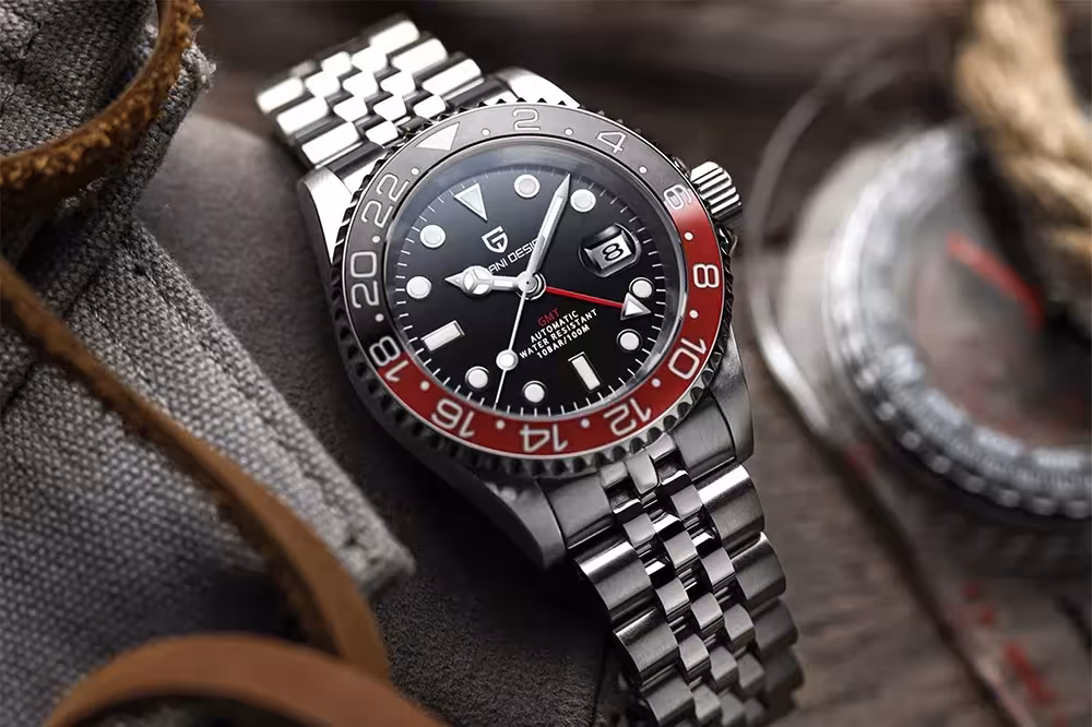 horloge GMT automatique pour hommes