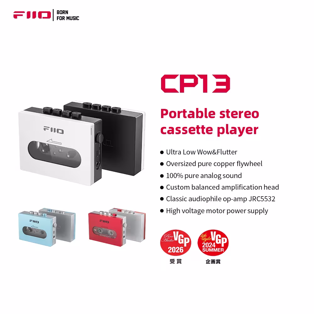 FiiO CP13 nešiojamasis stereo kasetės grotuvas