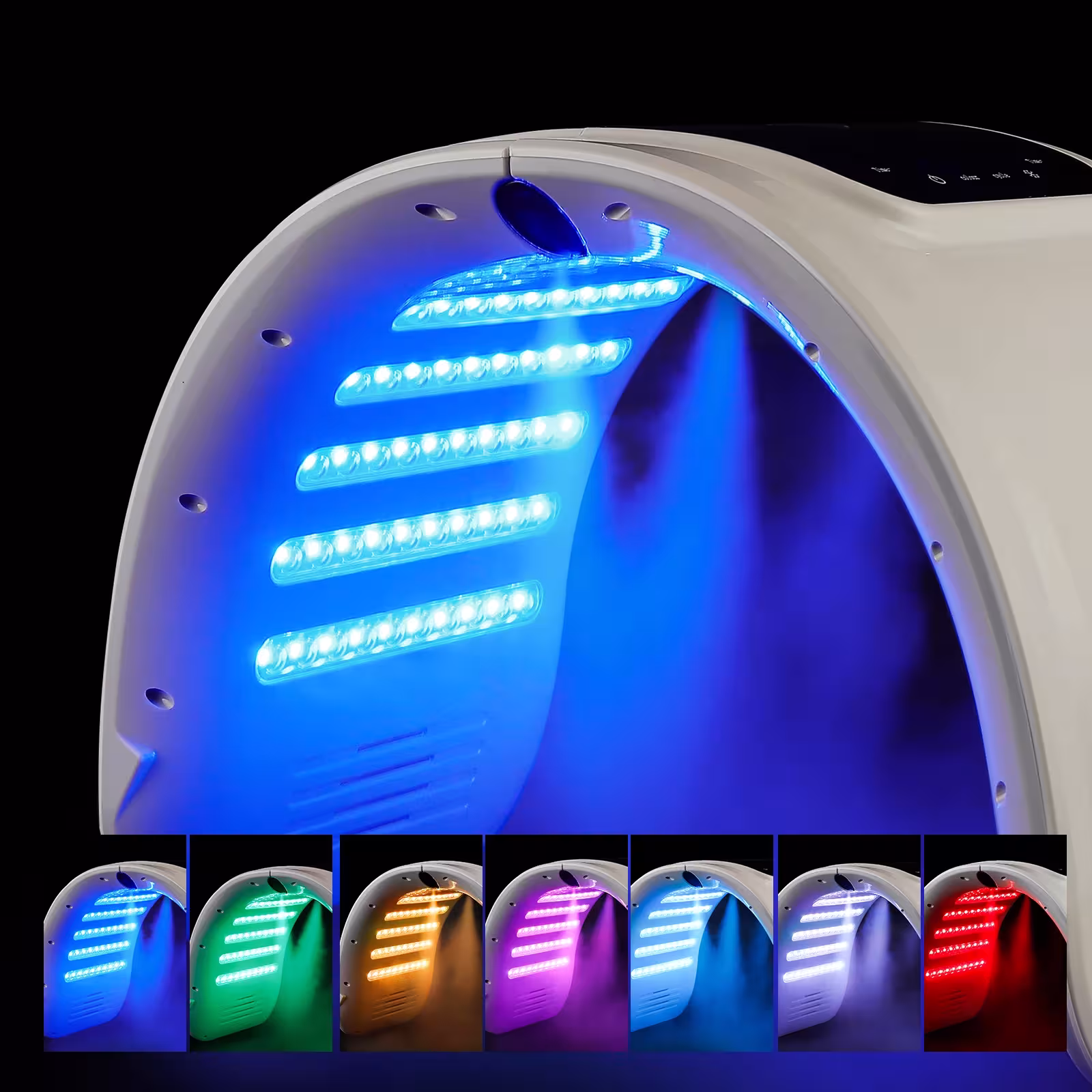 LED Photon nanodalelių veido kaukė 7 spalvų SPA aparatas namams