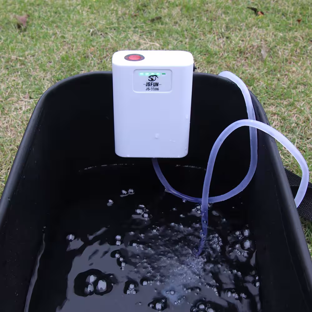 JSFUN USB Rechargeable Fish Aquarium Air Pump Aerator Ultra Quiet Oxygen Pump