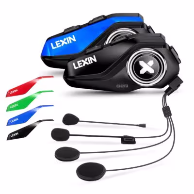 LEXIN-G2P Motorcyclist Bluetooth Casco Interkomp System 6 Collegamento Wright