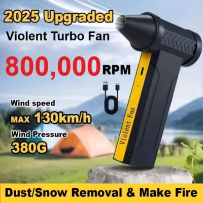 Turboventilatore elettrico 800000RPM ricarica USB potente soffiatore d'aria