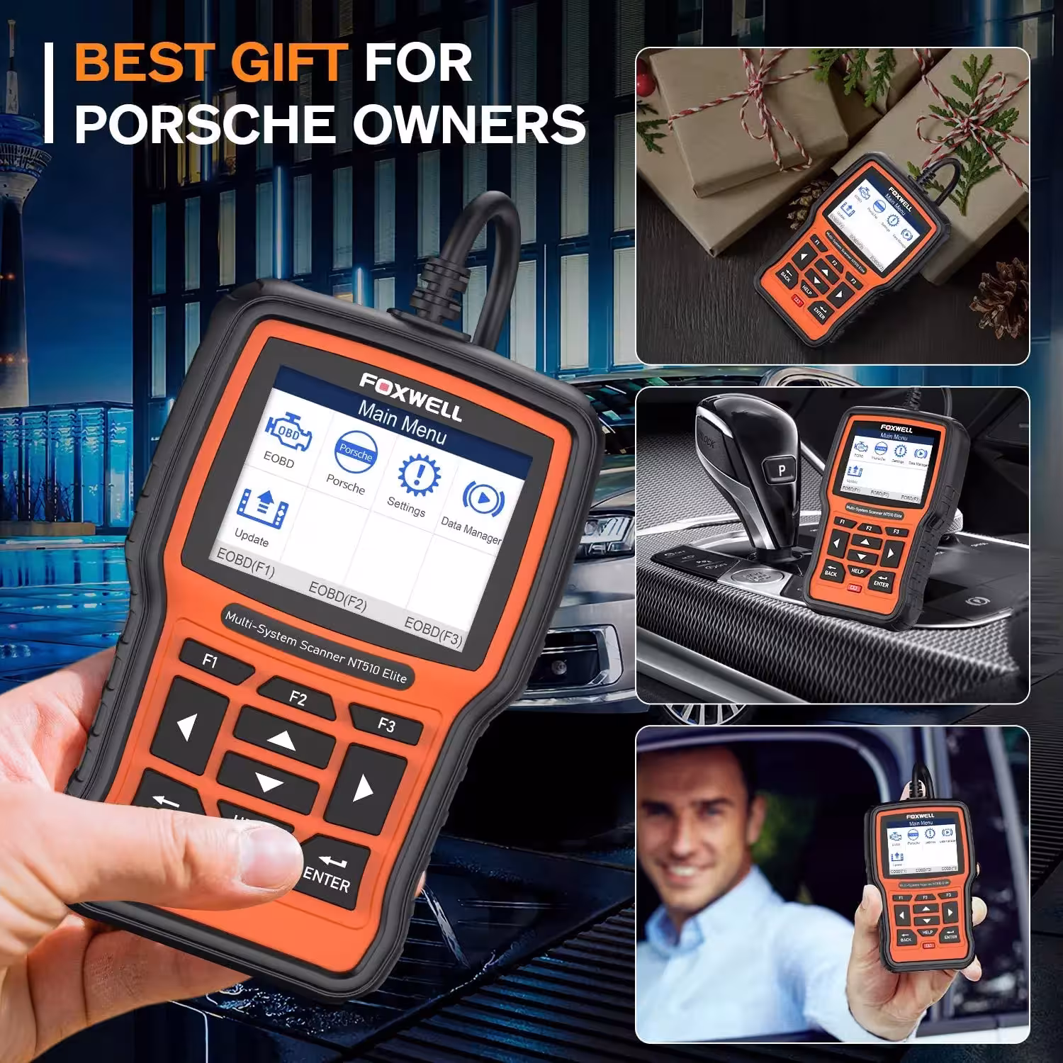 FOXWELL NT510 Elite belaidis OBD2 skaitytuvas diagnostikos įrankis alyvos nustatymas