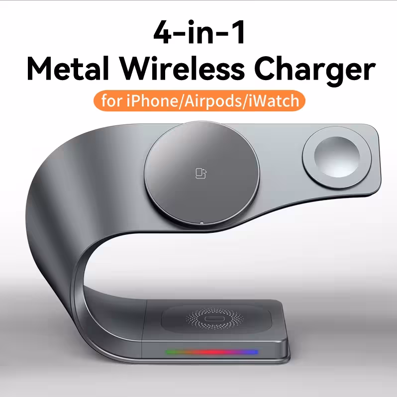 stazione di ricarica wireless 4 in 1