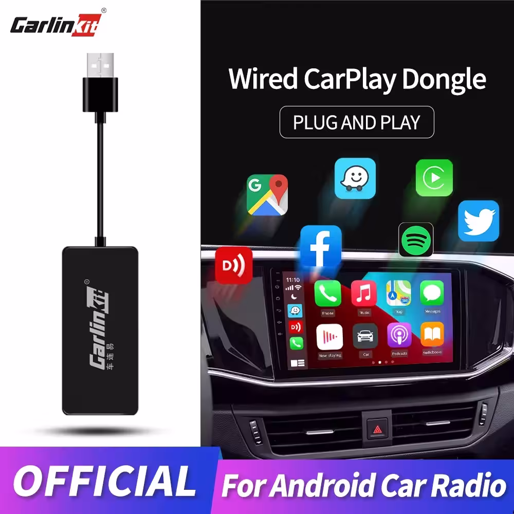 Adaptateur USB filaire Carlinkit pour Apple CarPlay Android Auto pour voiture