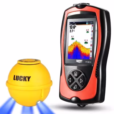 Ecoscandaglio Lucky Sonar FF1108-1CWLA, sensore wireless, profondità 45m