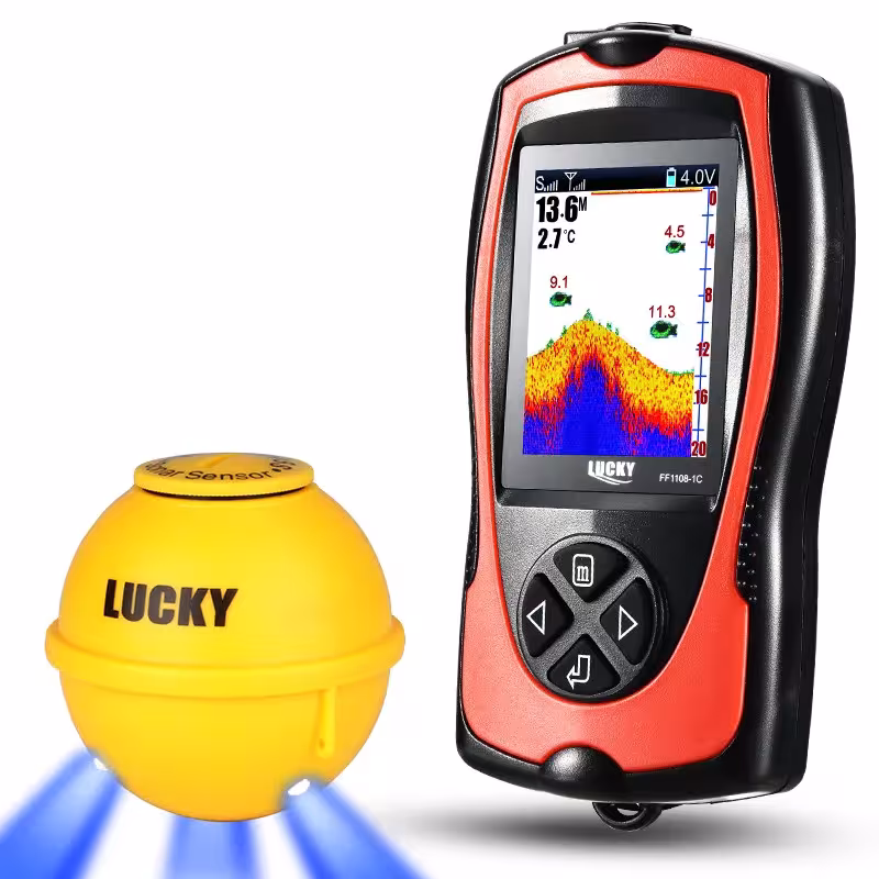 Ecoscandaglio Lucky Sonar FF1108-1CWLA, sensore wireless, profondità 45m