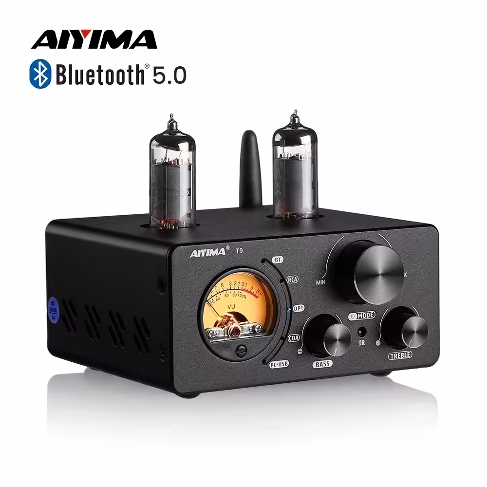 AIYIMA Audio T9 HiFi Bluetooth 5.0 Vakuuminio Vamzdžio Stiprintuvas USB DAC Stereo