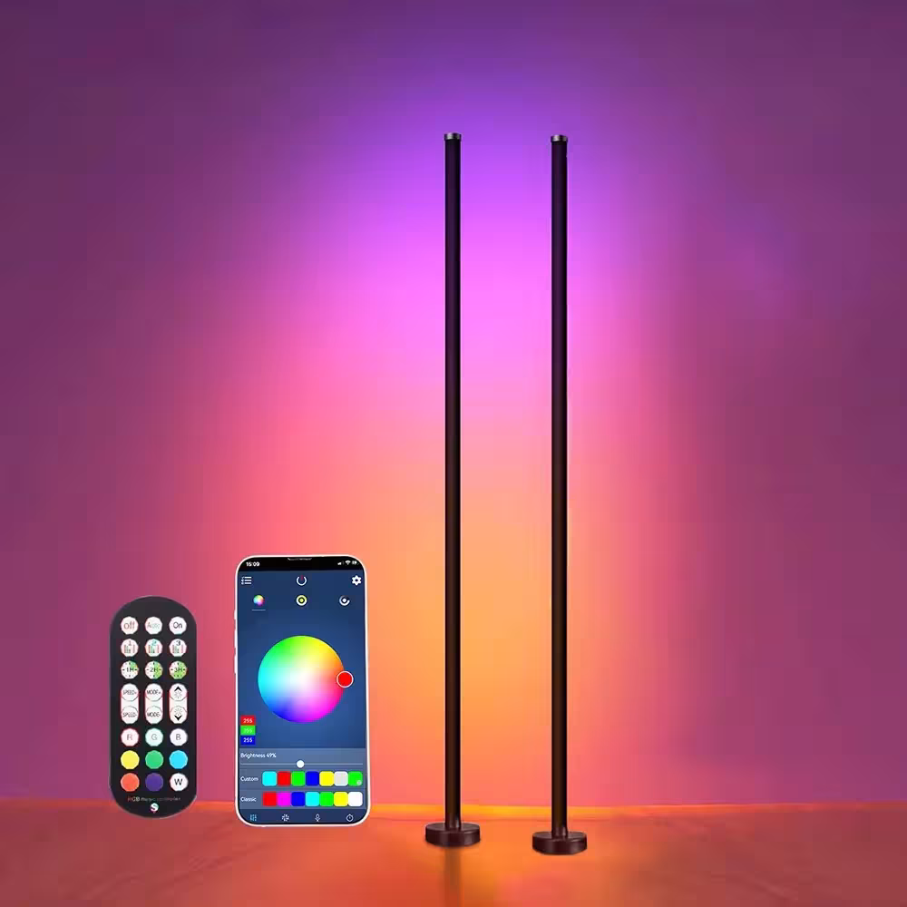Išmanusis LED toršeras su RGB apšvietimu ir muzikos sinchronizacija