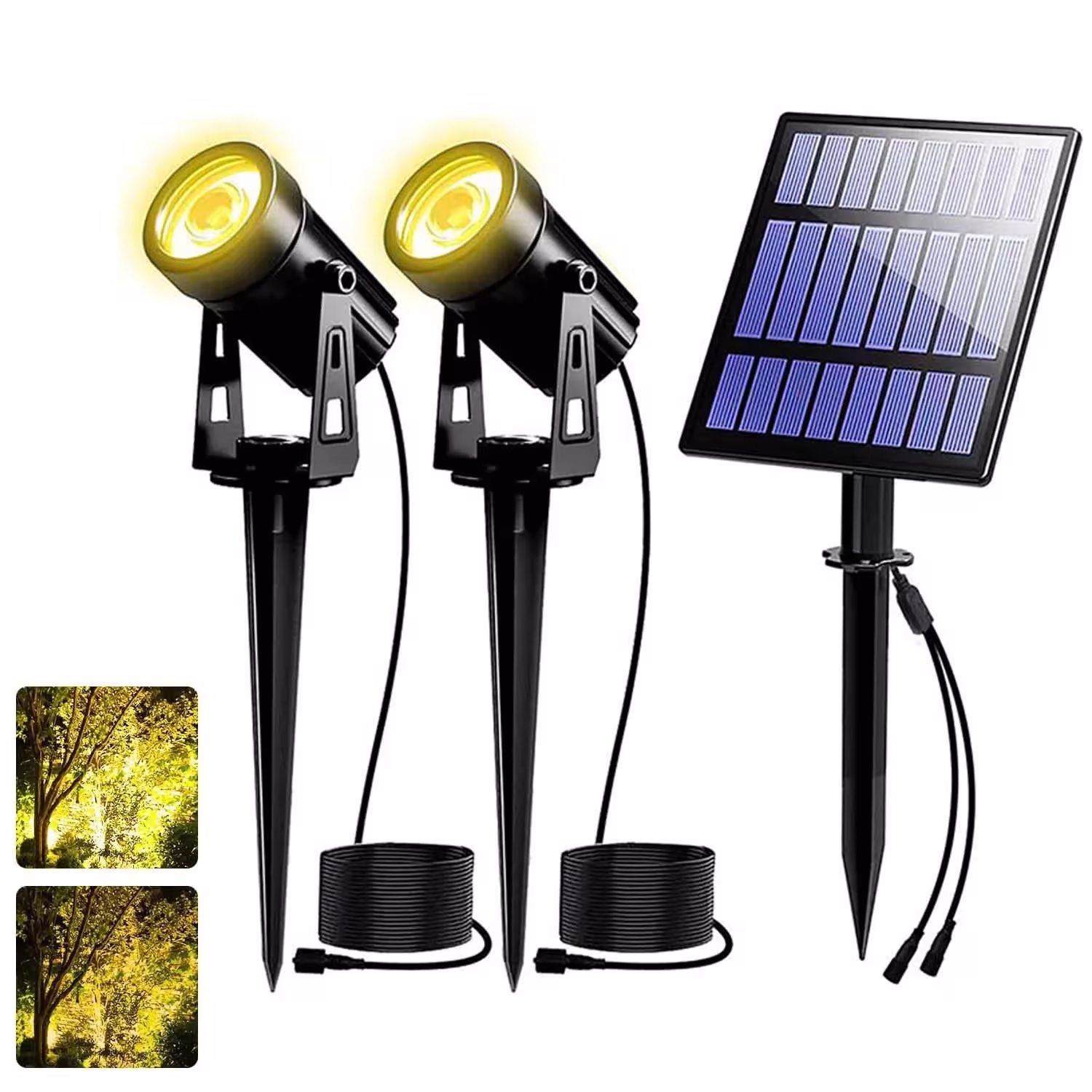 Luminaire LED solaire pour jardin 8-12h IP65