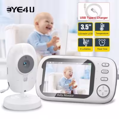 Telecamera di sorveglianza per bambini con schermo da 3,5 pollici e funzione audio a due vie