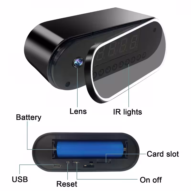 WiFi mini laikrodžio kamera