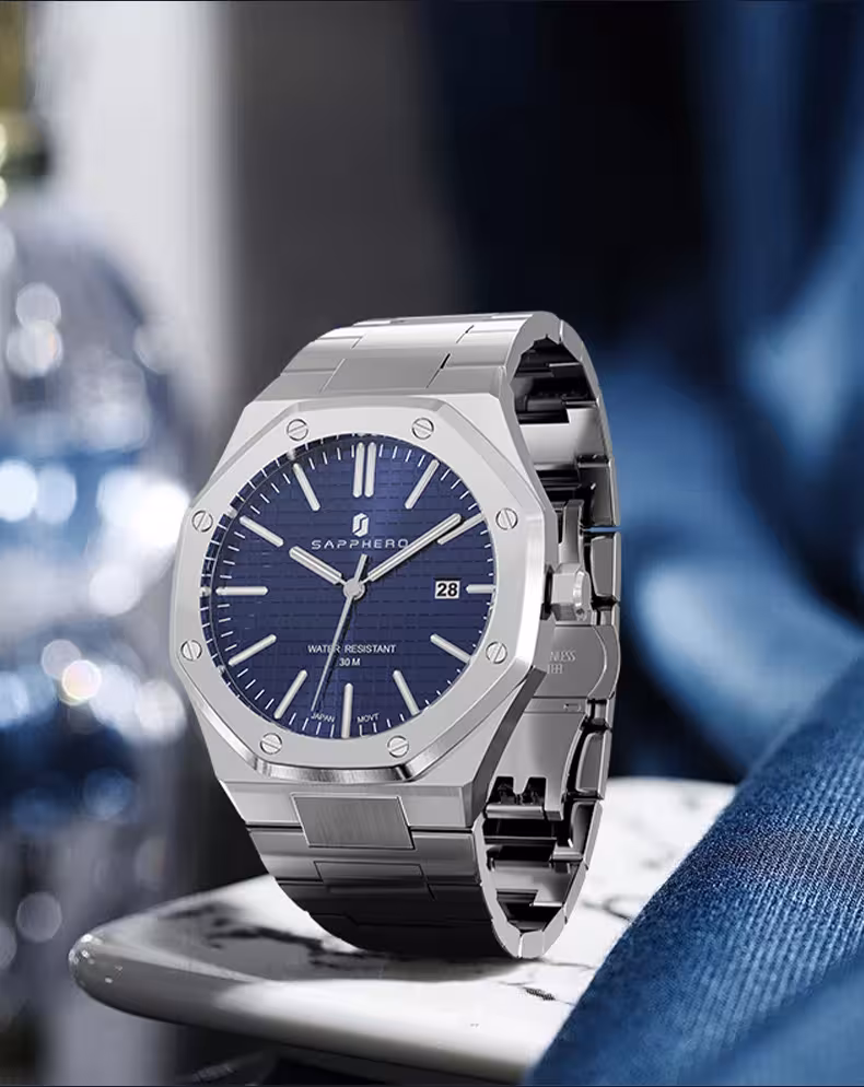 men clocks stainless steel