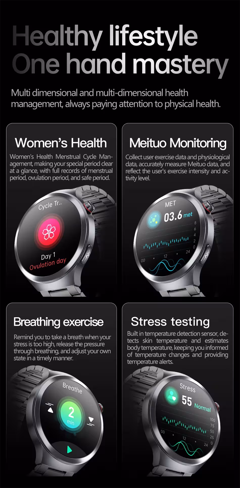 Montre intelligente avec verre saphir