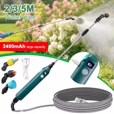 Electric Sprayer with 2400mAh Battery 3 Spray Heads Garden Watering
