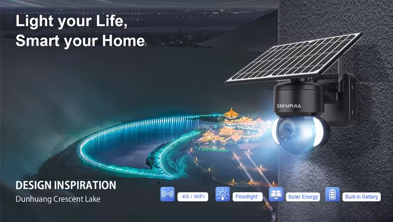 telecamera di sicurezza esterna a energia solare