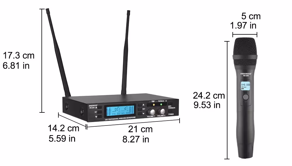belaidis mikrofonas UHF