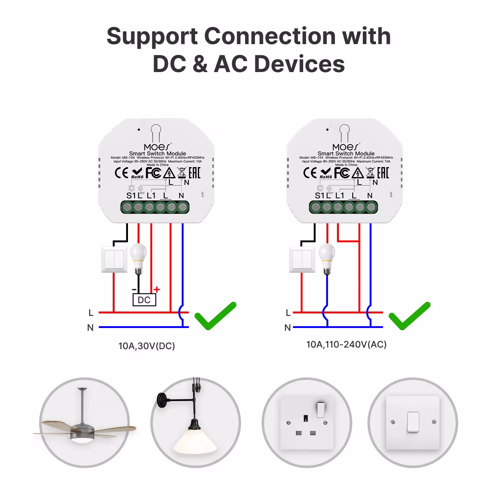 Módulo de conmutación WiFi inteligente