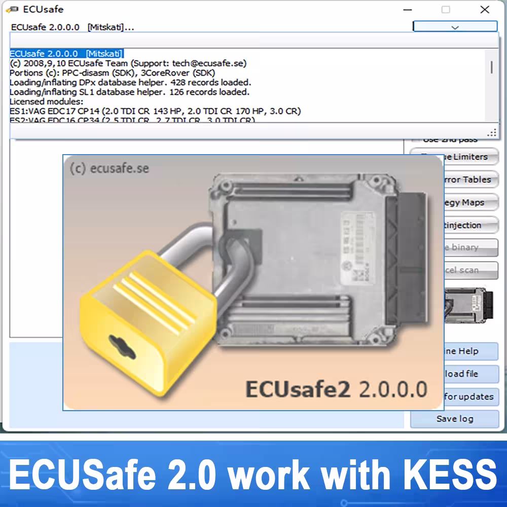 ECU-Safe 2.0 è uno strumento diagnostico per la programmazione di auto e camion con KESS.
