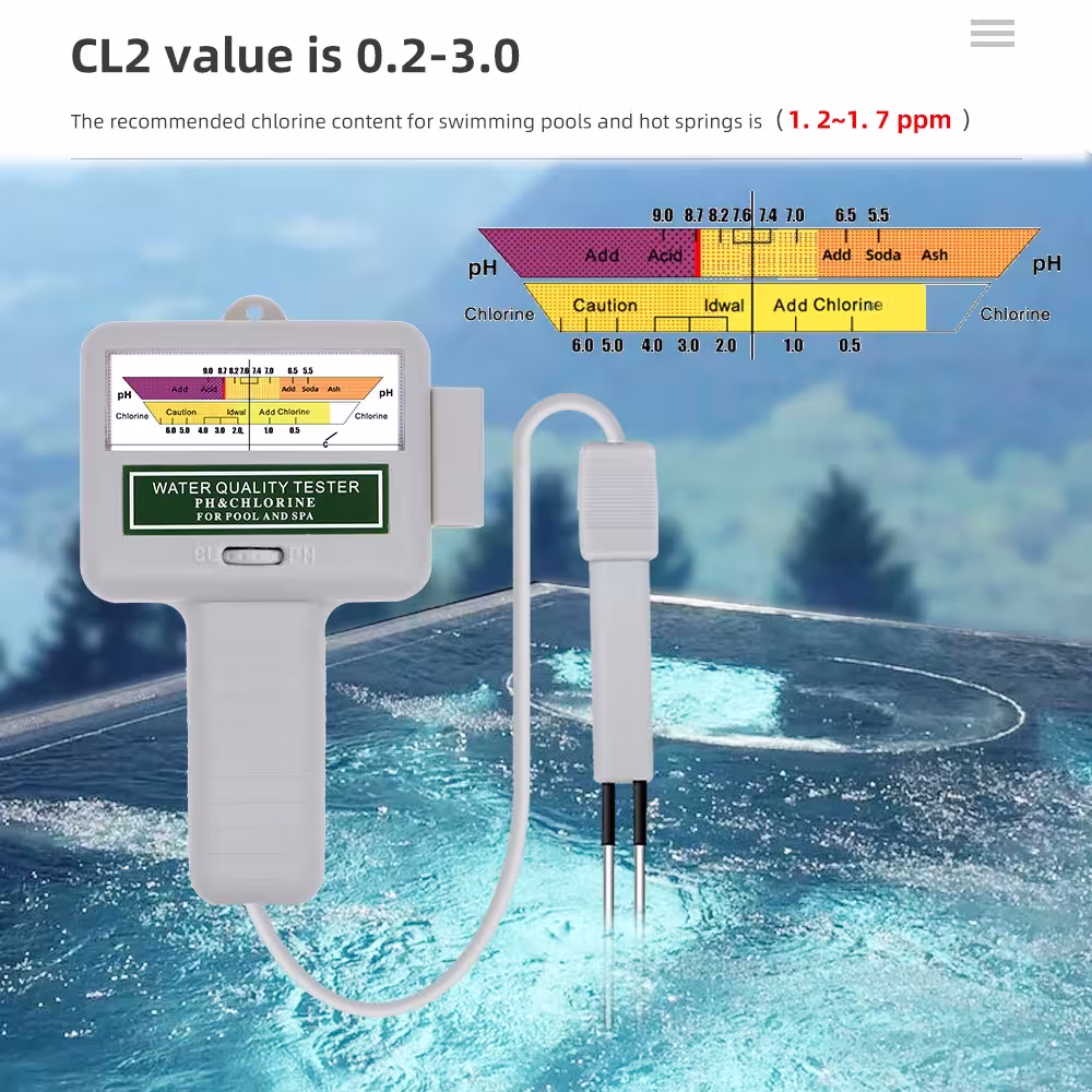 chlorine and pH measuring device
