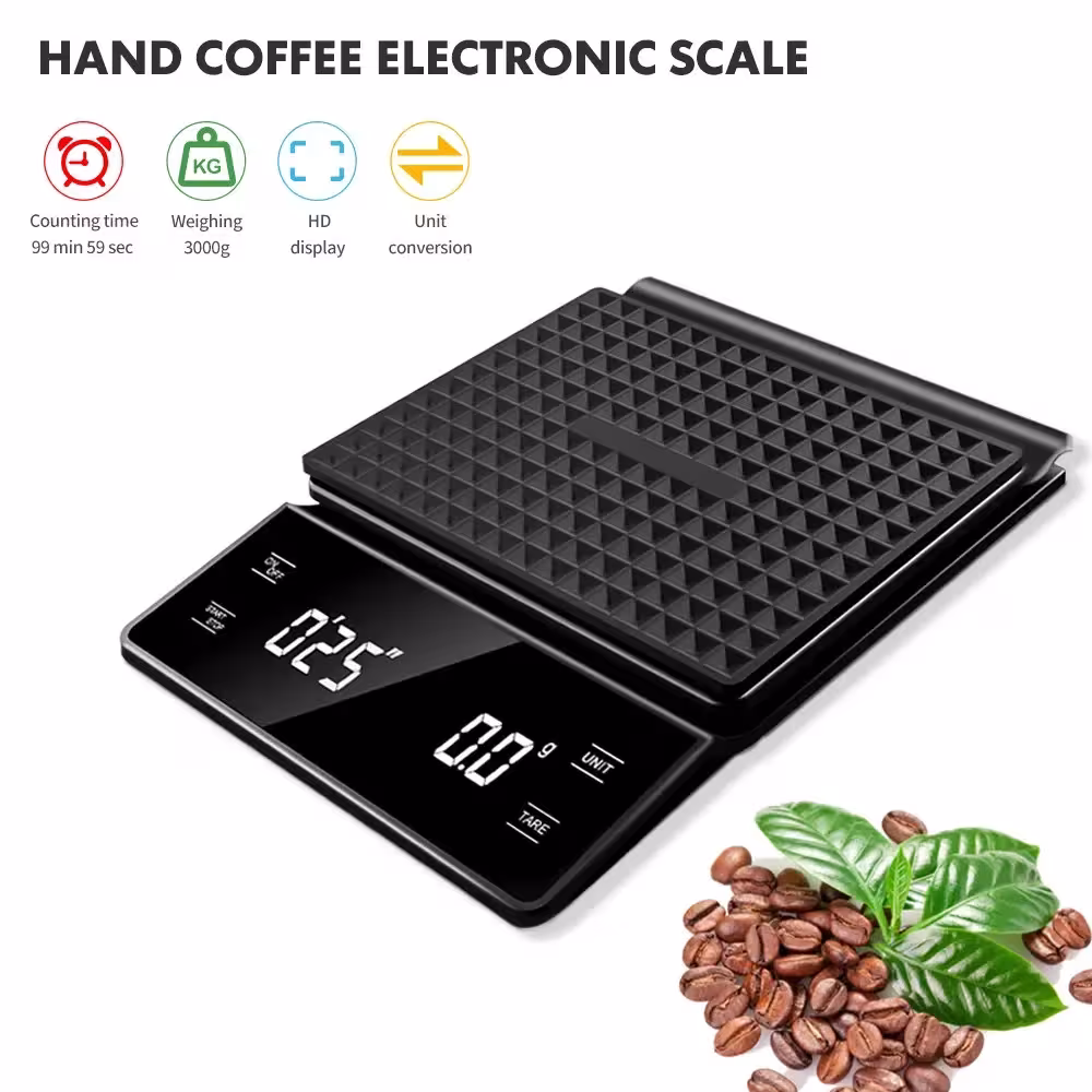3kg 0.1g coffee scale with timer digital kitchen scale LCD