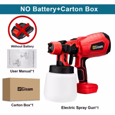 1000ML Wireless Electric Spray gun HVLP 210W Makita 18V