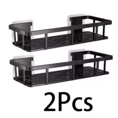 Self-adhesive bathroom shelf no drilling waterproof shower organizer
