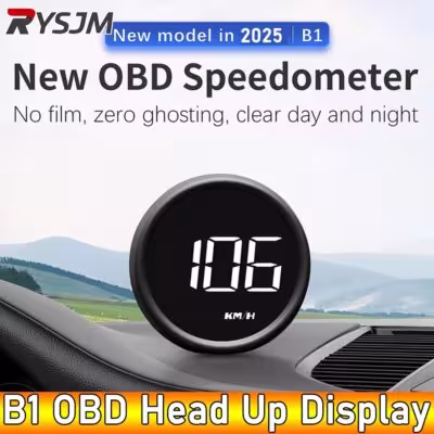 AD B1 Head Up Display OBD2 HUD Speedometer Car Projector Alarm